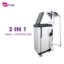  2 IN 1 HIEMT+ CRYOLIPOLYSIS Innovative Machine for Hot Sale Four Handles Work 360° Degree Cooling Electromagnetic Muscle Gain Salon Emsculpt Machine EMS17