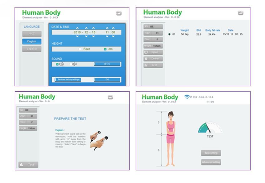 Multi-frequency Bioelectrical Impedance Body Composition Analyzer - Buy  multi-frequency bioelectrical impedance body composition analyzer;, body  composition analyzer Product on Newangie